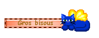 Gif animé gros bisous chat